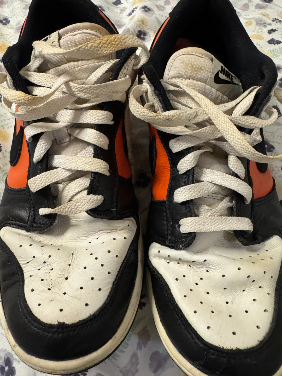 Nike Dunk Low White Orange Black Sneakers - photo 2