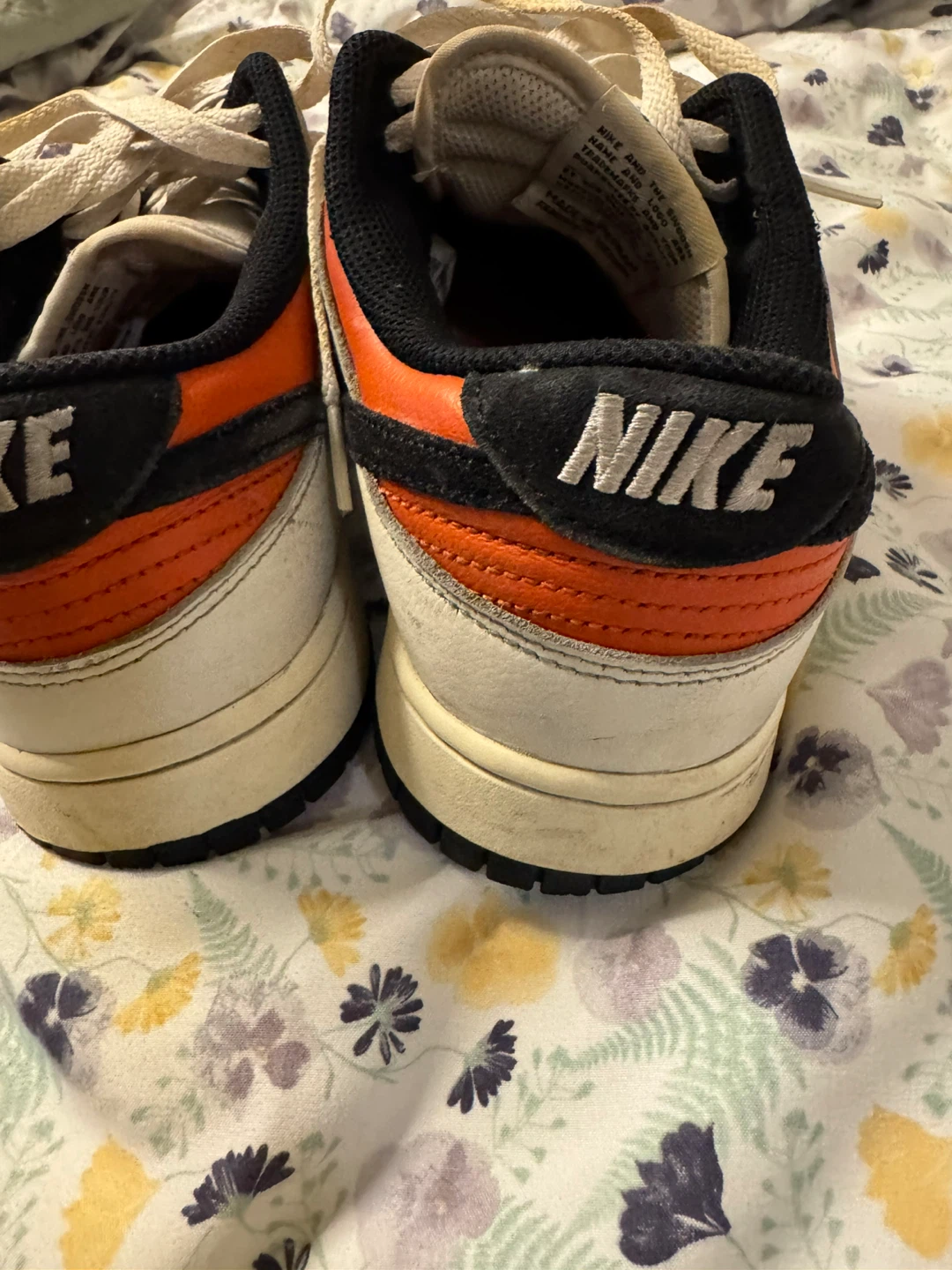 Nike Dunk Low White Orange Black Sneakers - photo 4
