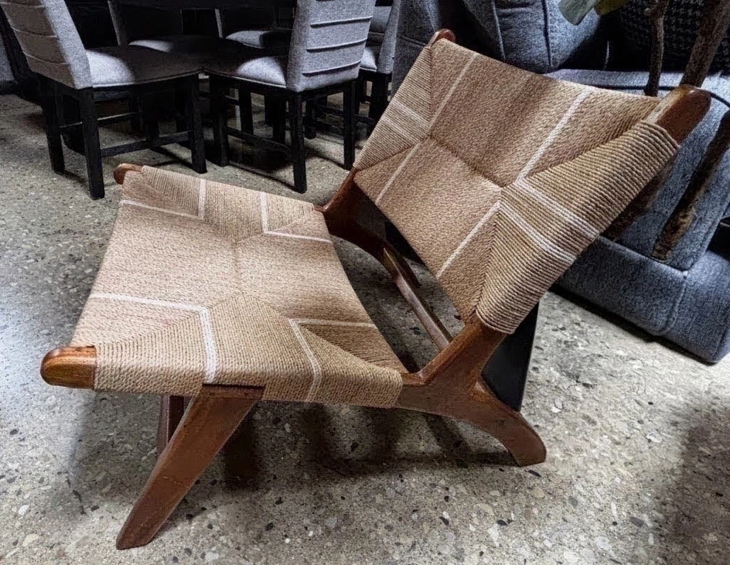 New Mod Boho Bohemian Japandi Accent Chair