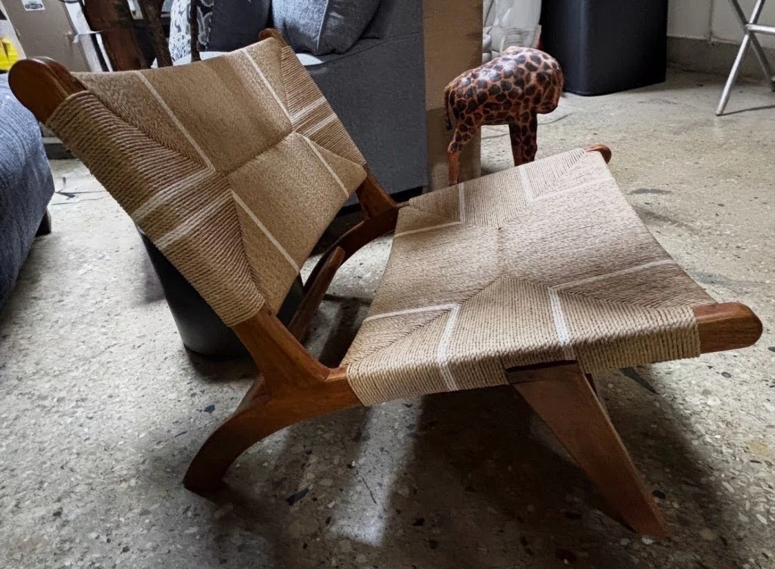 New Mod Boho Bohemian Japandi Accent Chair - photo 4
