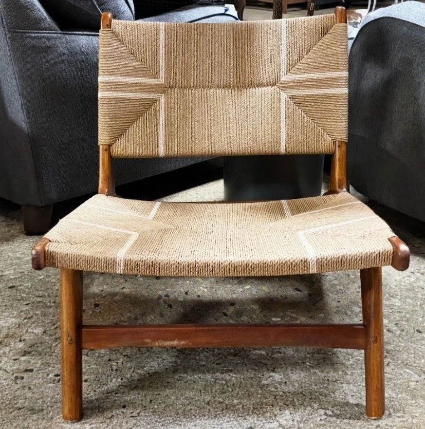 New Mod Boho Bohemian Japandi Accent Chair - photo 5