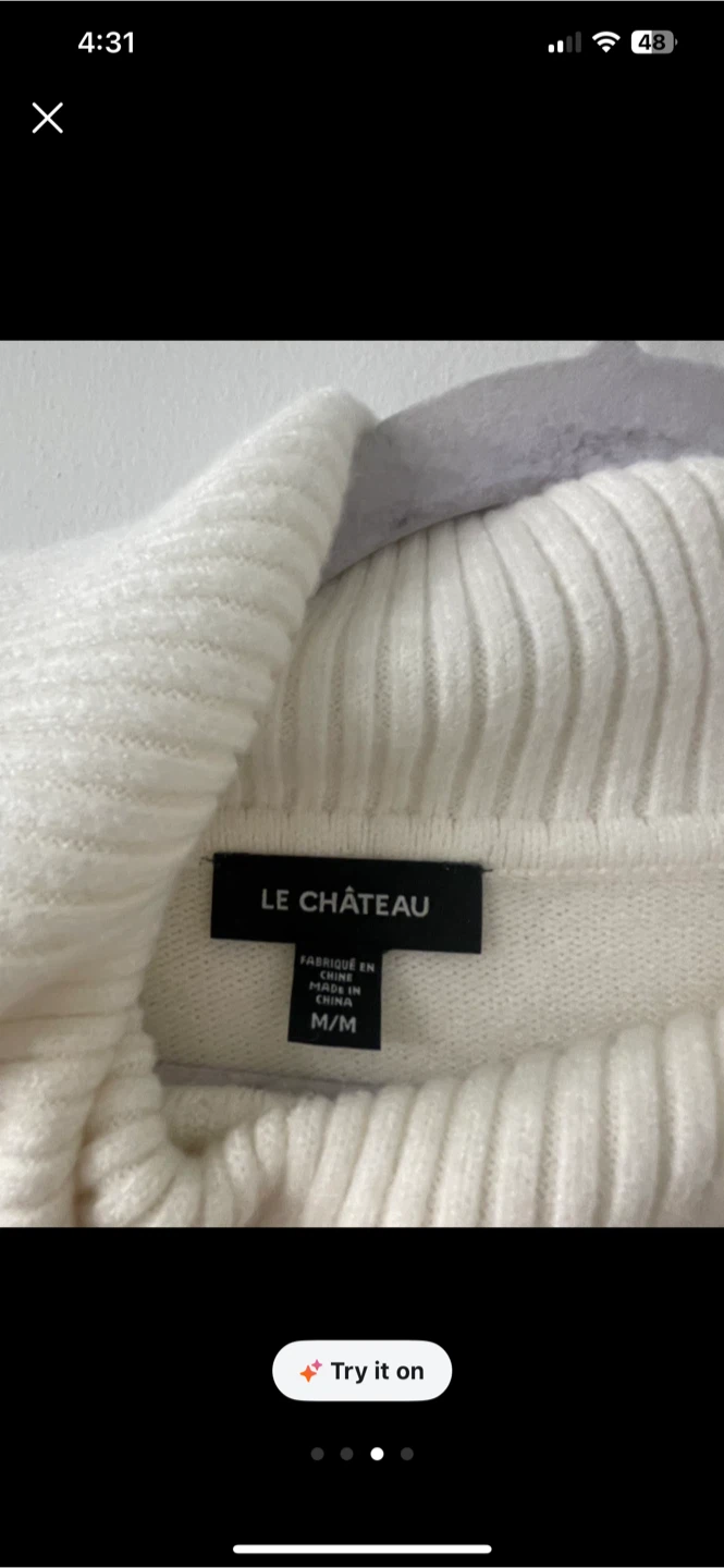 LE CHÂTEAU Cream Sweater Dress - photo 3
