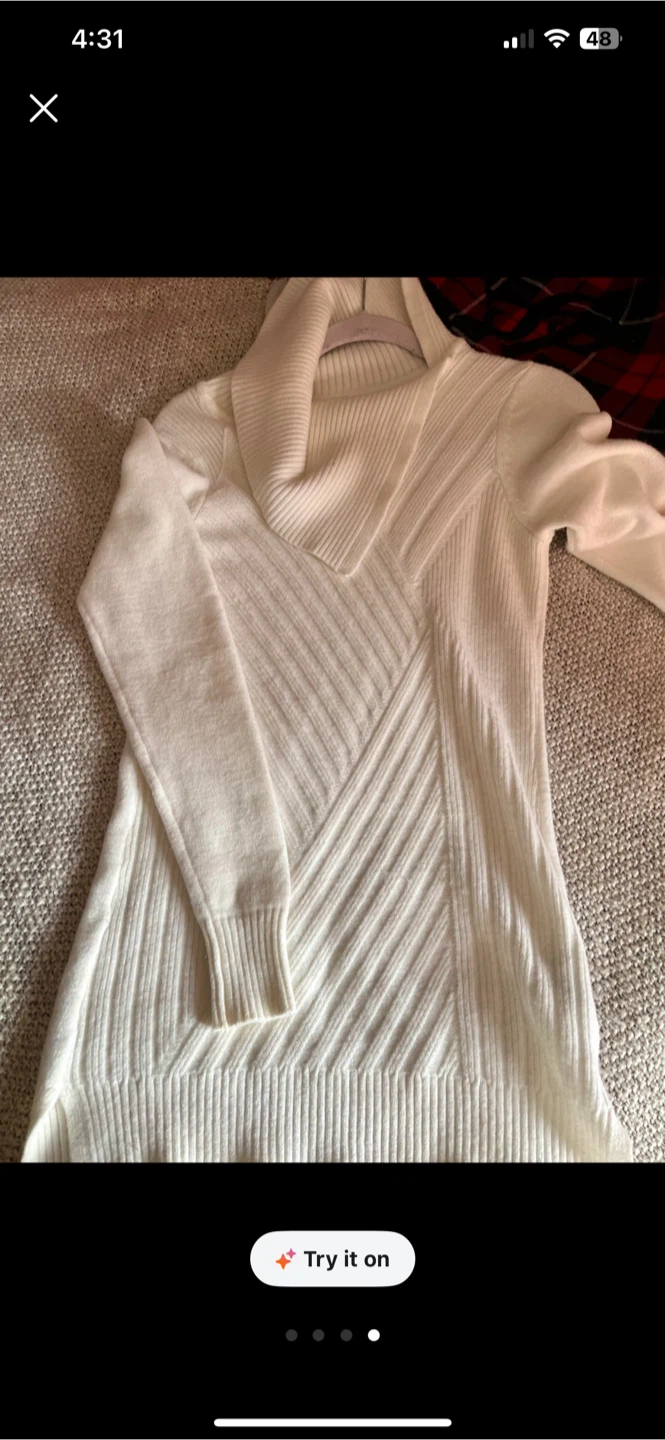 LE CHÂTEAU Cream Sweater Dress - photo 4