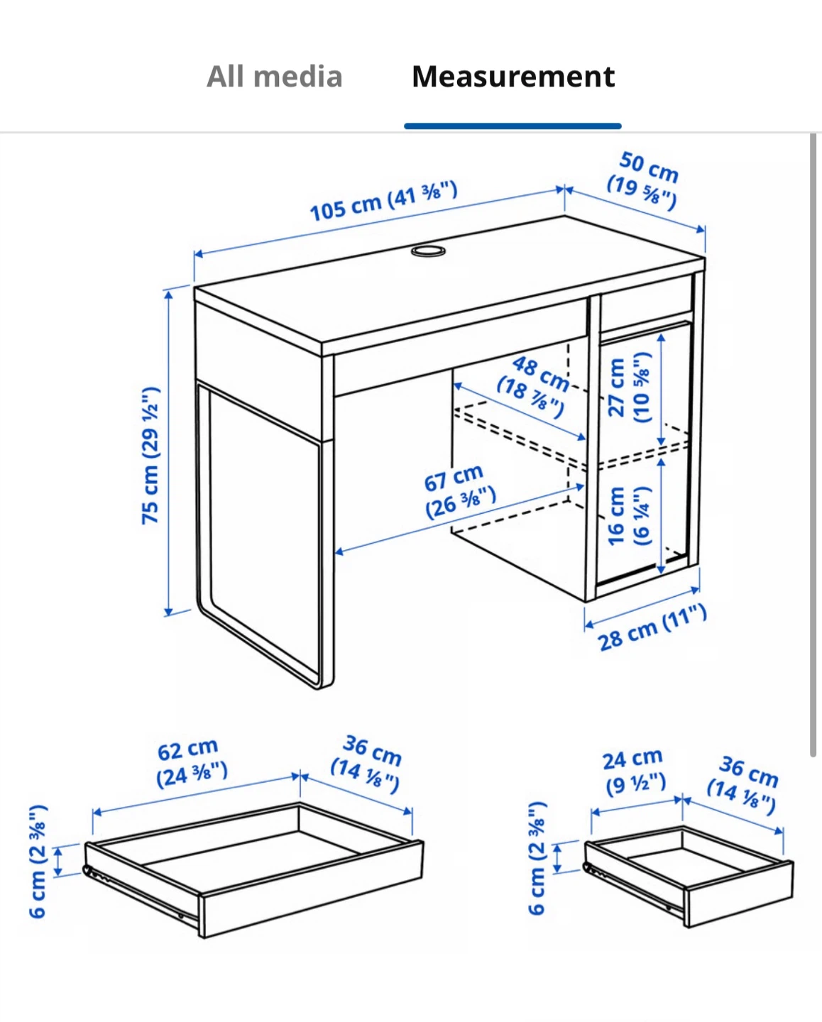 IKEA MICKE Desk with Storage - photo 5