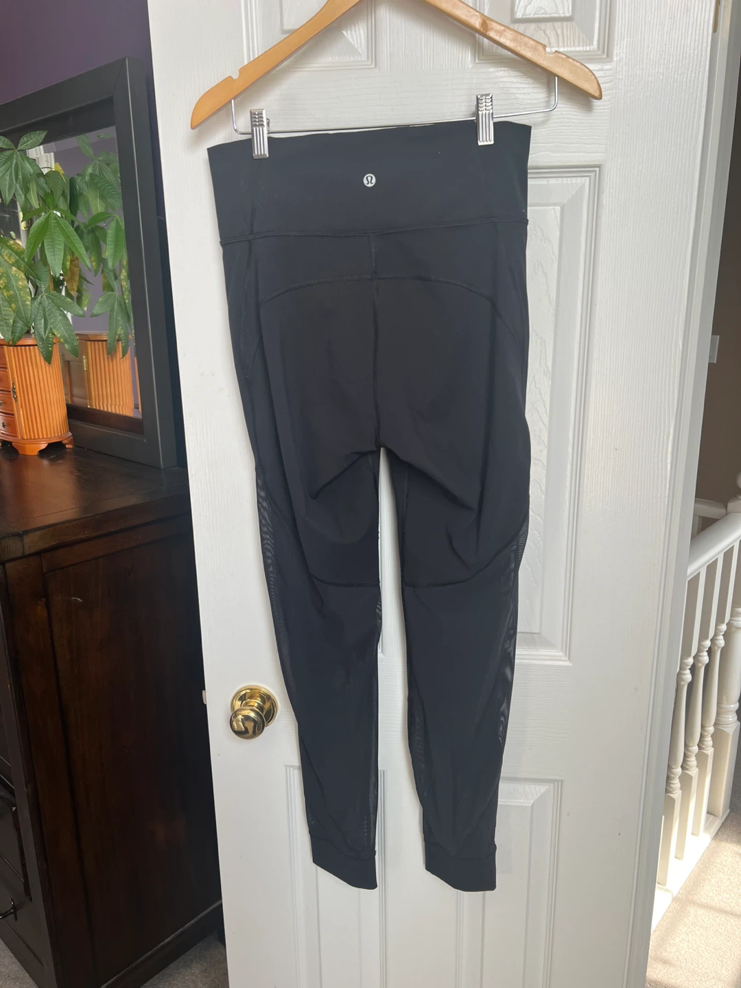 Lululemon Black Mesh Leggings Size 10 - photo 3