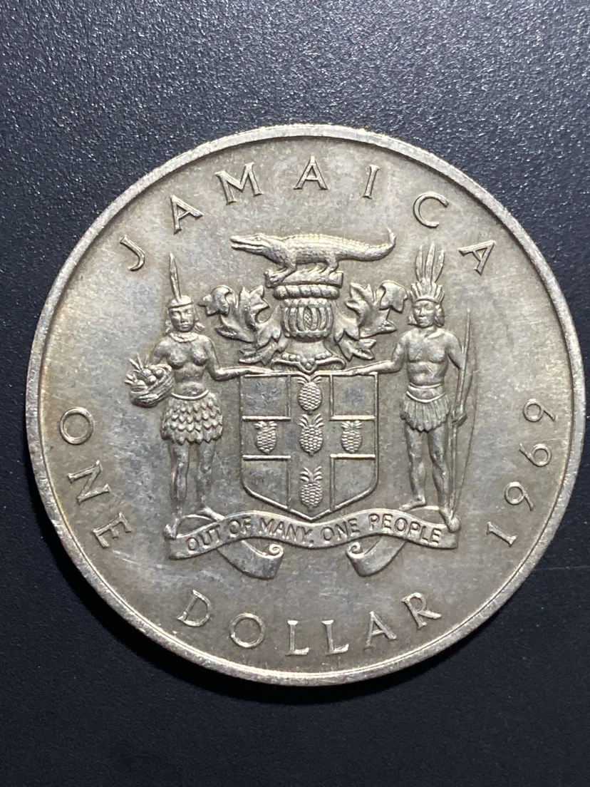 Jamaica One Dollar Coin 1969 Bustamante - photo 2