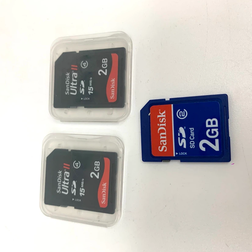 3 SD Memory Cards 2GB Digital Camera Storage SanDisk Ultra II - photo 2