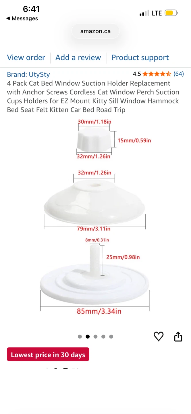 UtySty 4 Pack Cat Bed Window Suction Holder Replacements - photo 2