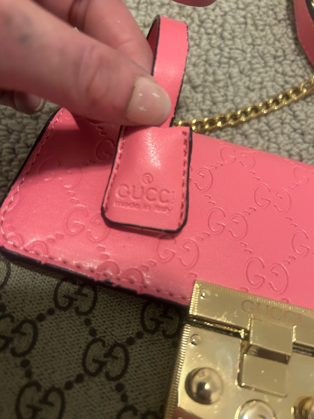 Gucci Pink & Brown GG Monogram Shoulder Bag - photo 3