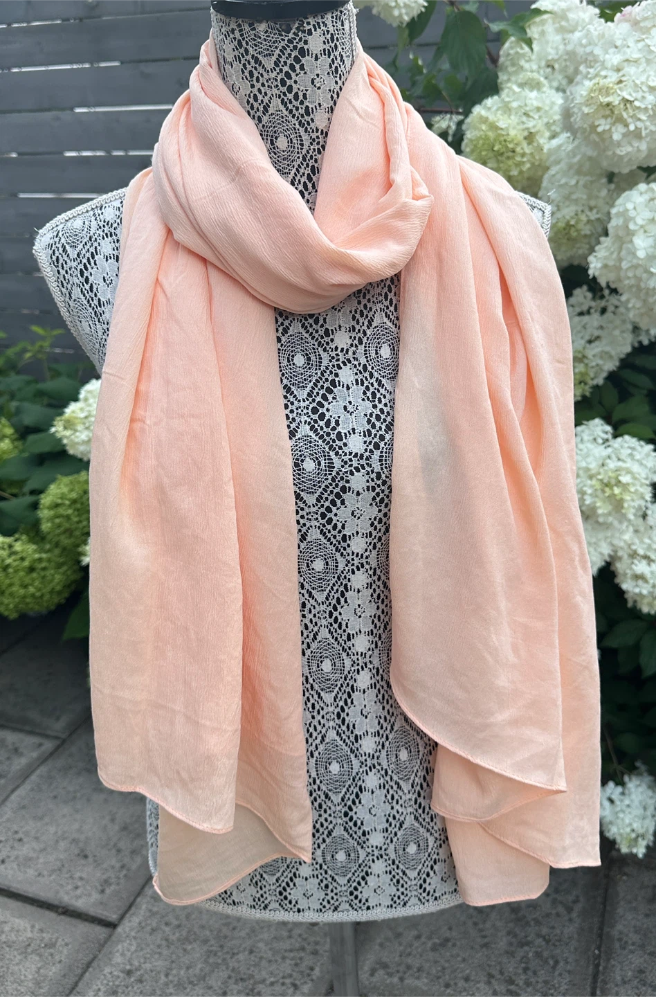 Lightweight Peach Scarf