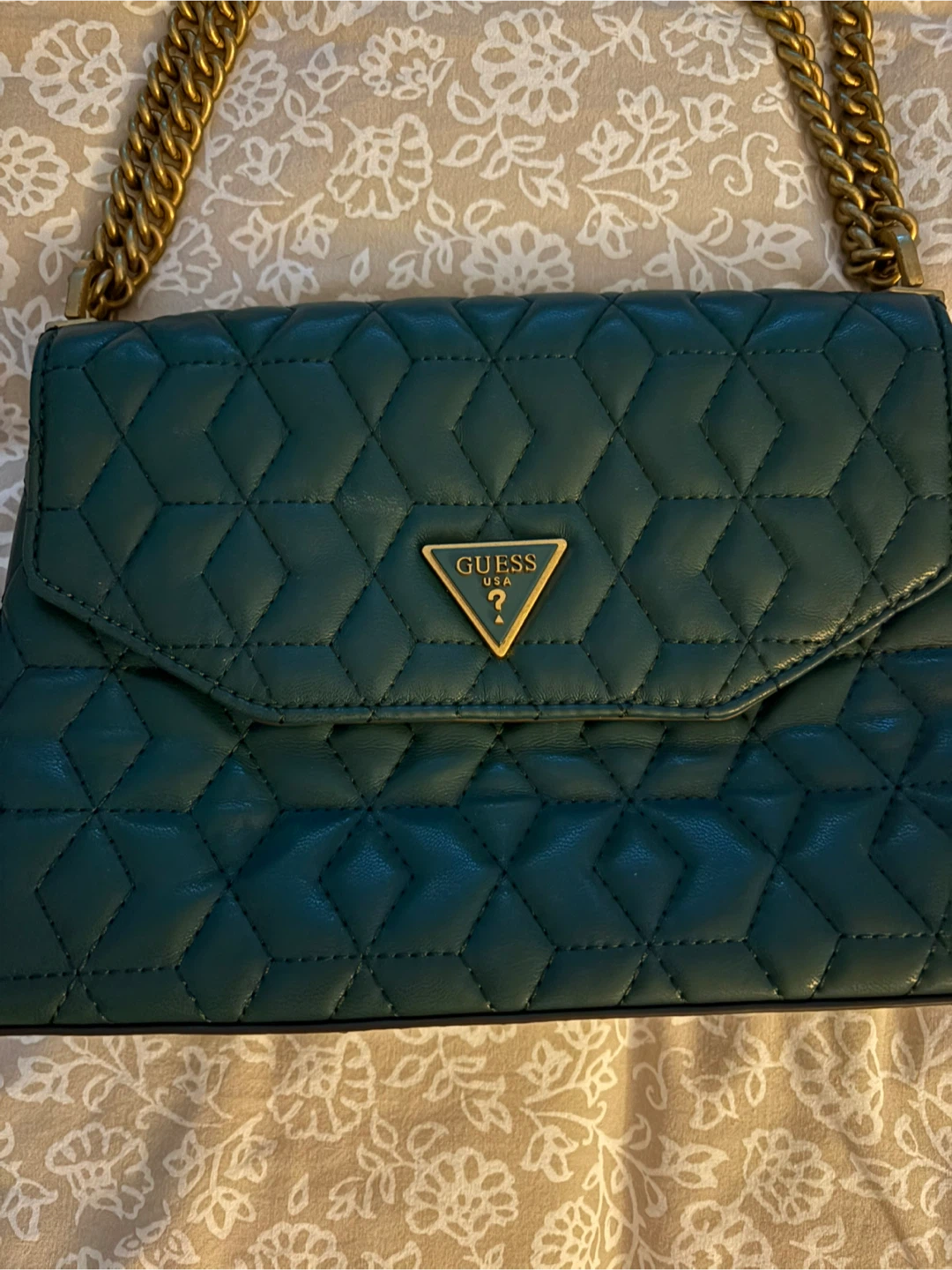 Green Quilted Guess Handbag - photo 2