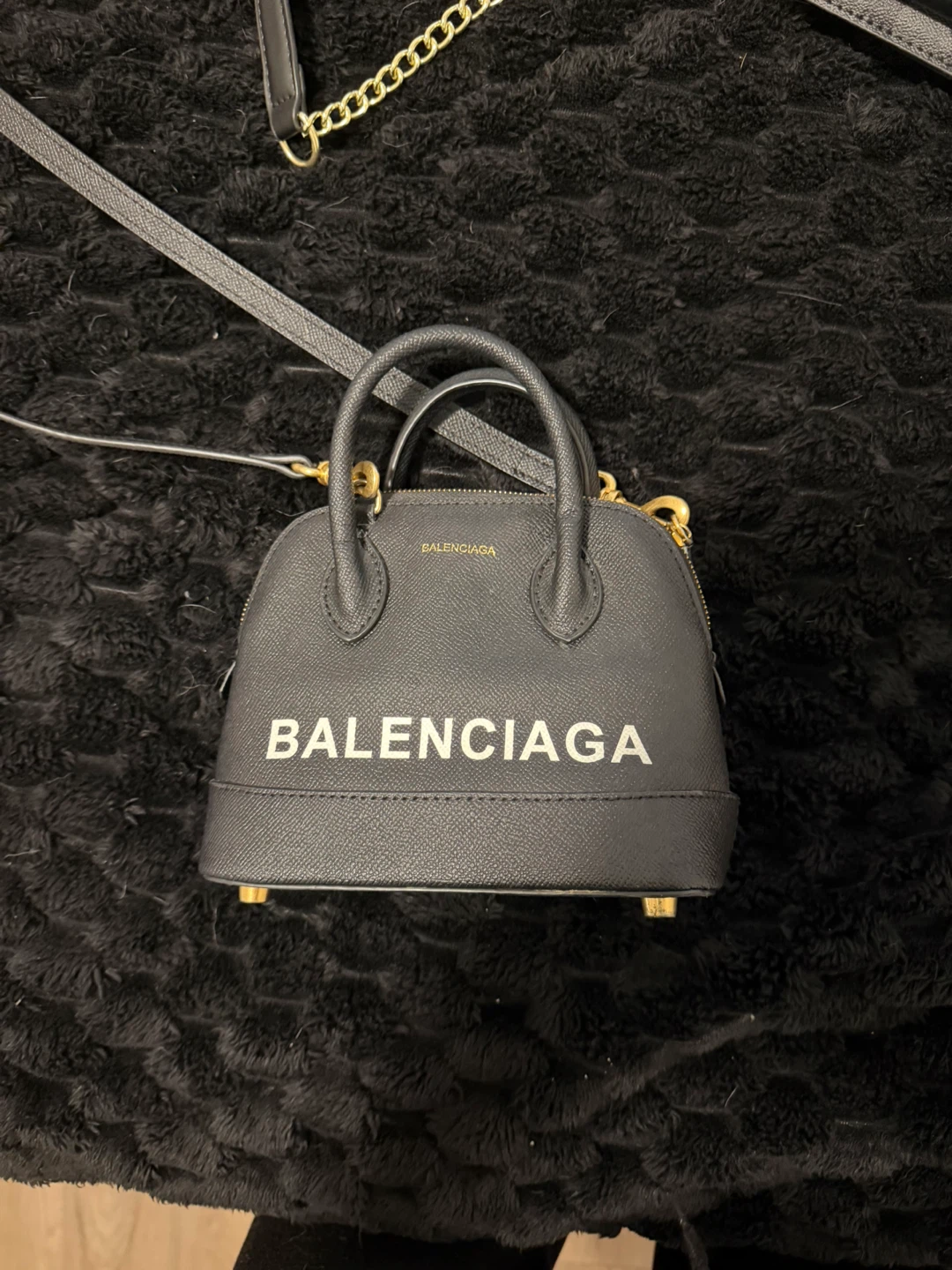 Balenciaga Grey Leather Mini City Bag