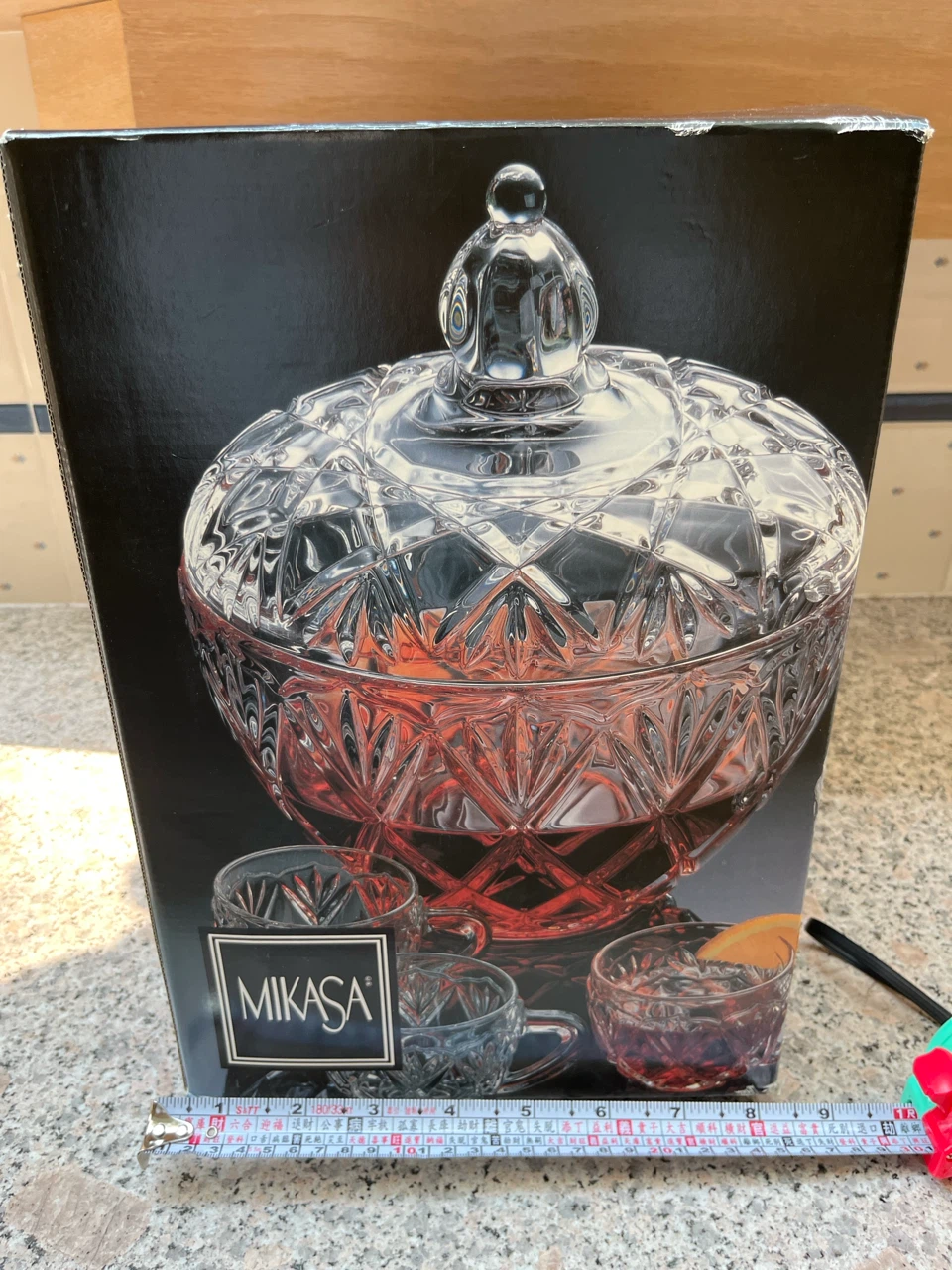 Mikasa Crystal Punch Bowl and Cups Set