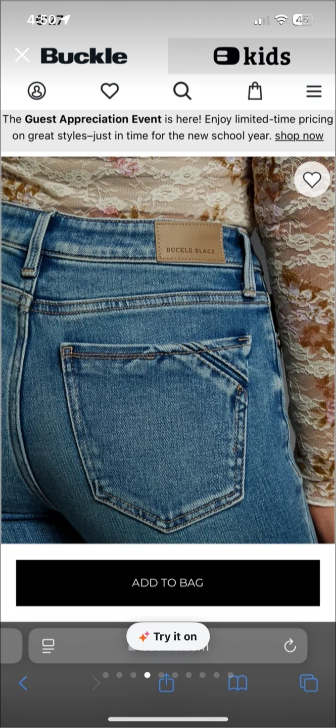 Buckle Black Bootcut Jeans - Light Wash - photo 4