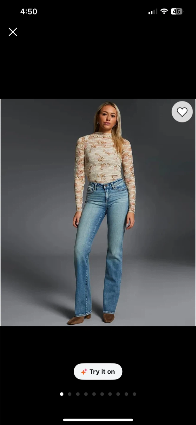 Buckle Black Bootcut Jeans - Light Wash