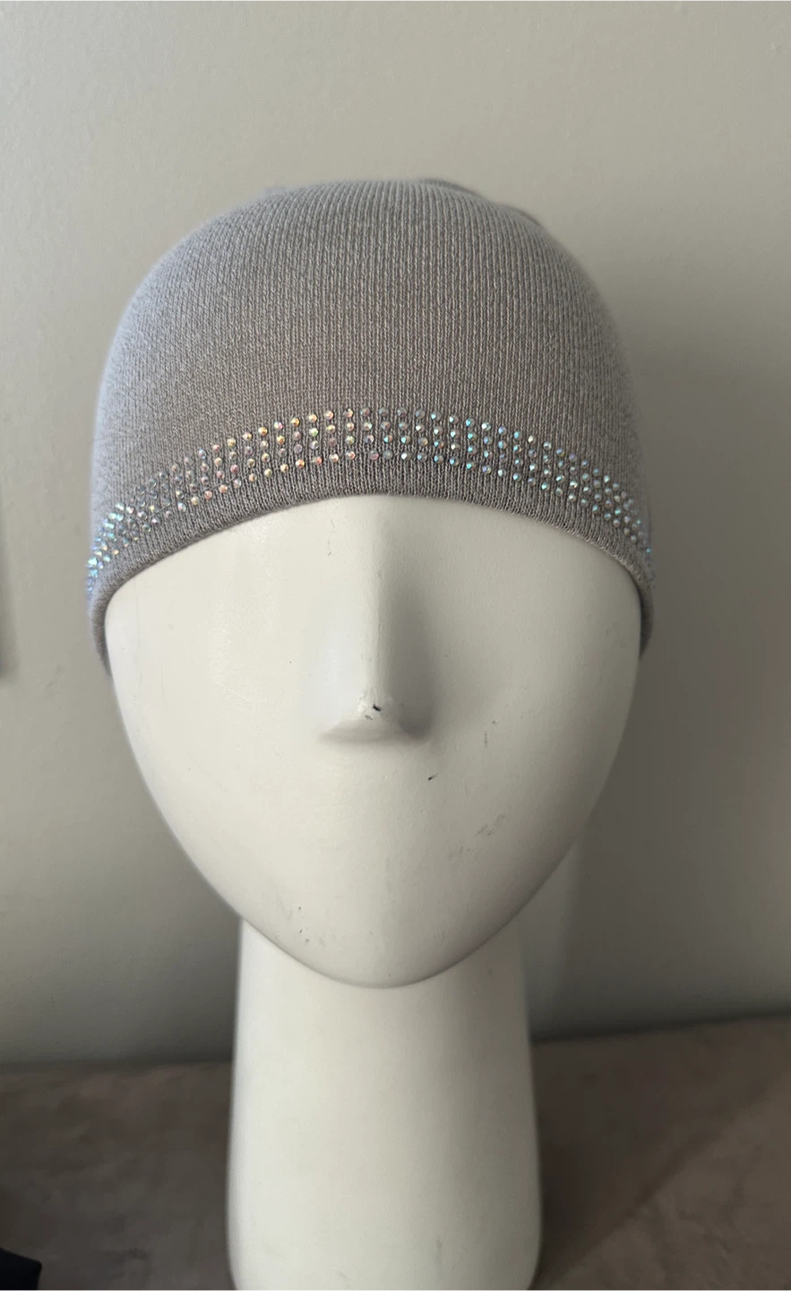 Sparkly Grey Beanie Hat