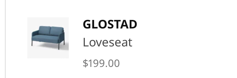 IKEA GLOSTAD Loveseat - Blue - photo 2