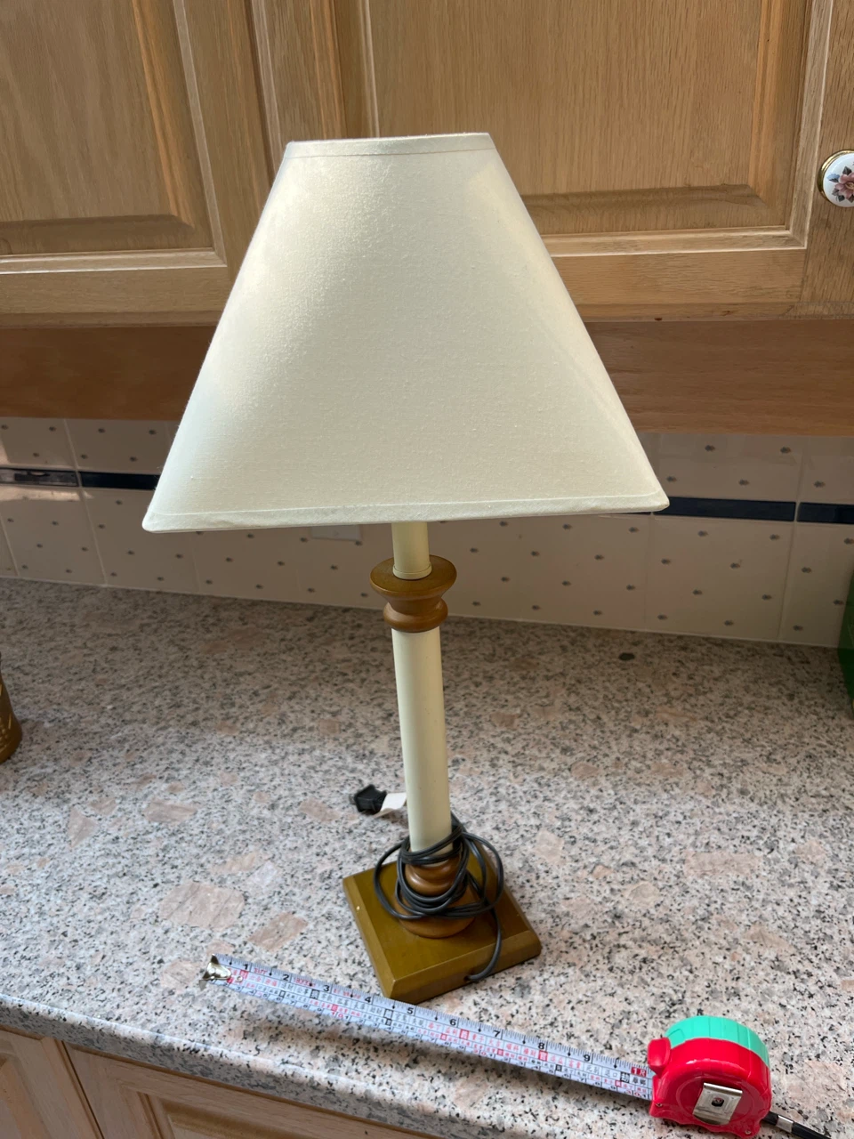 Table Lamp with Cream Shade