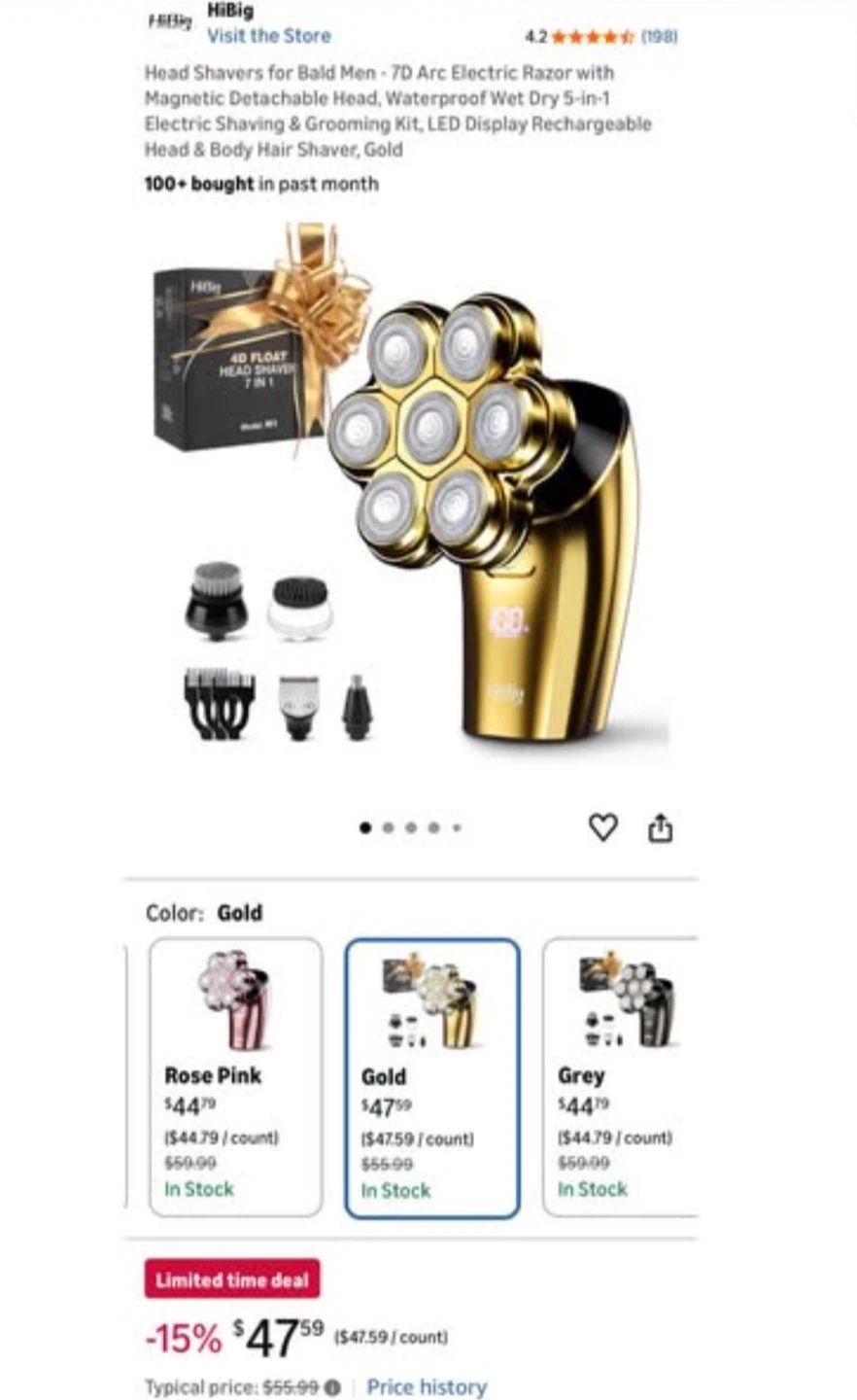 Men's Facial Shaver 7-in-1 Electric Grooming Kit - photo 2