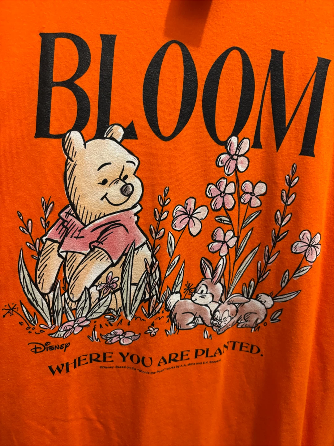 NEW-XXL Winnie the Pooh "Bloom Where You Are Planted" T-Shirt