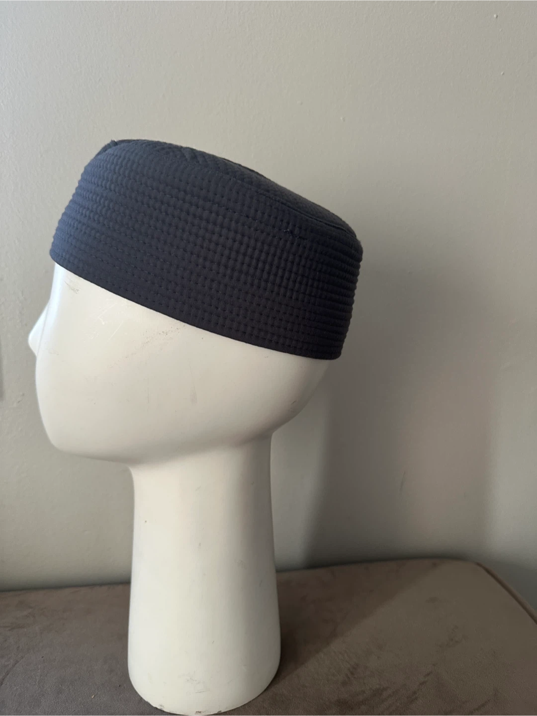 Dark Grey Textured Kufi Hat