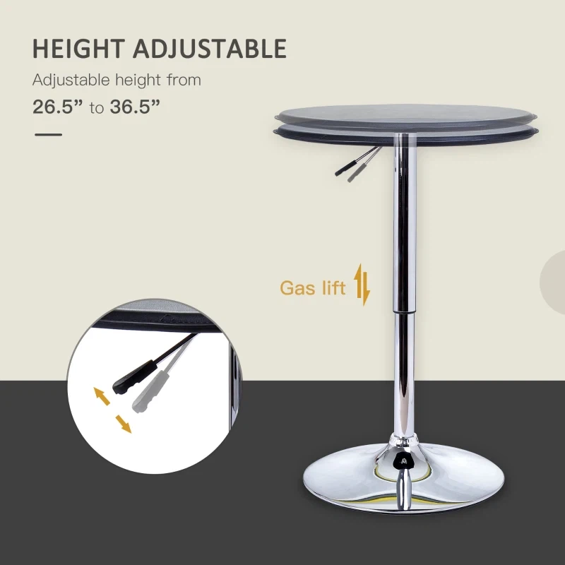HOMCOM Modern Round Bar Table - photo 3
