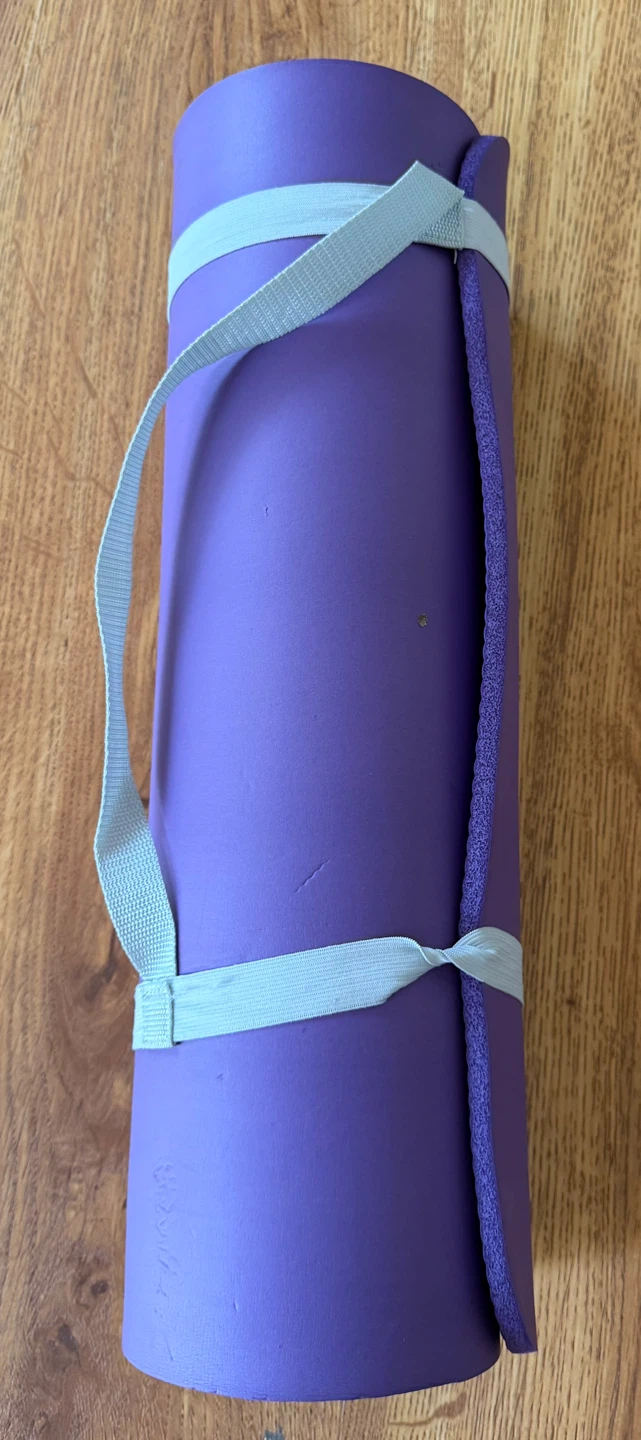 Purple Yoga Mat with Strap
