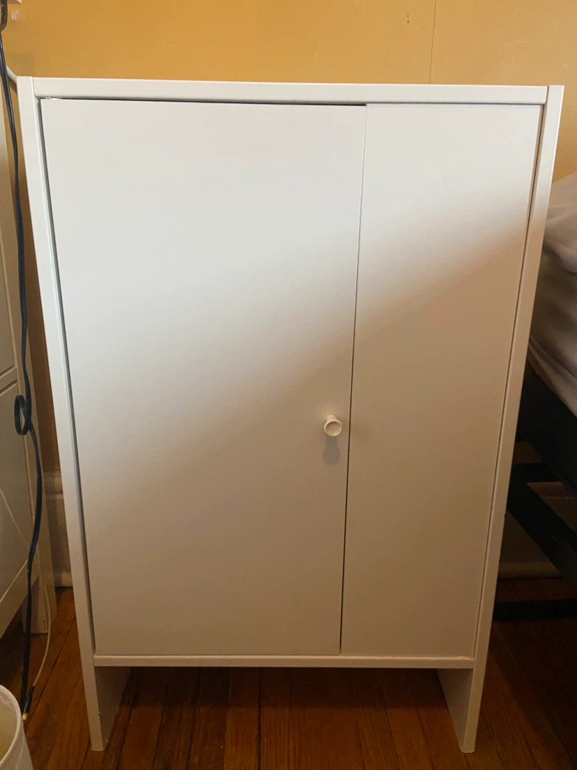 White Two-Door Storage Cabinet