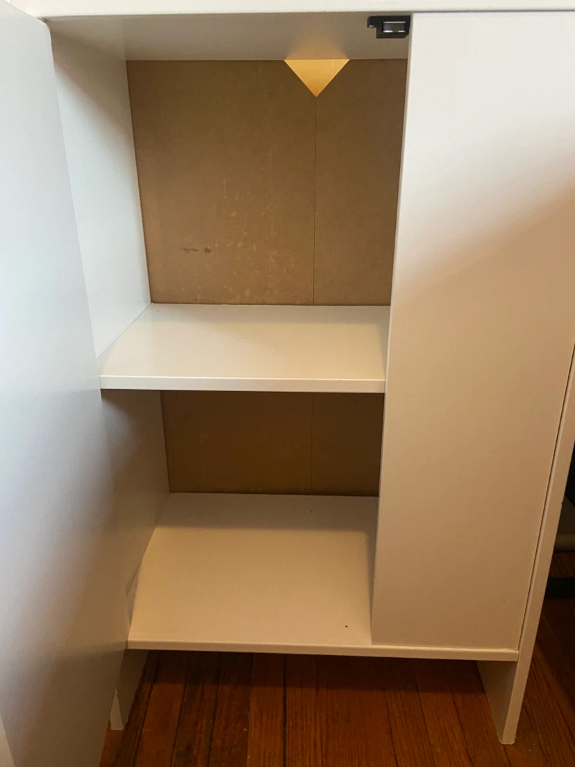 White Two-Door Storage Cabinet - photo 2