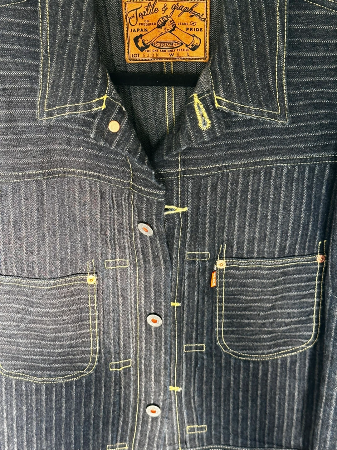 Graphzero Herringbone Selvedge Denim Jacket - photo 4
