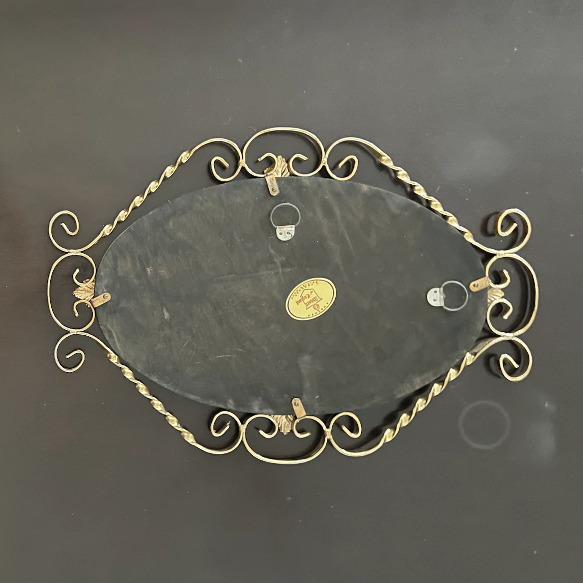 Vintage Unique Abbott of England Oval Mirror with Ornate Twisted - photo 2
