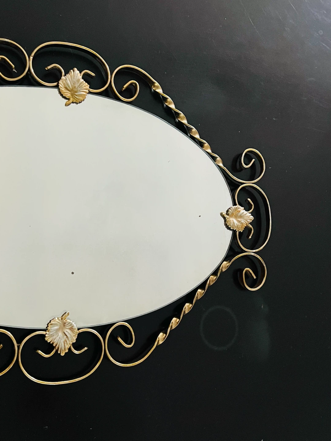 Vintage Unique Abbott of England Oval Mirror with Ornate Twisted - photo 5