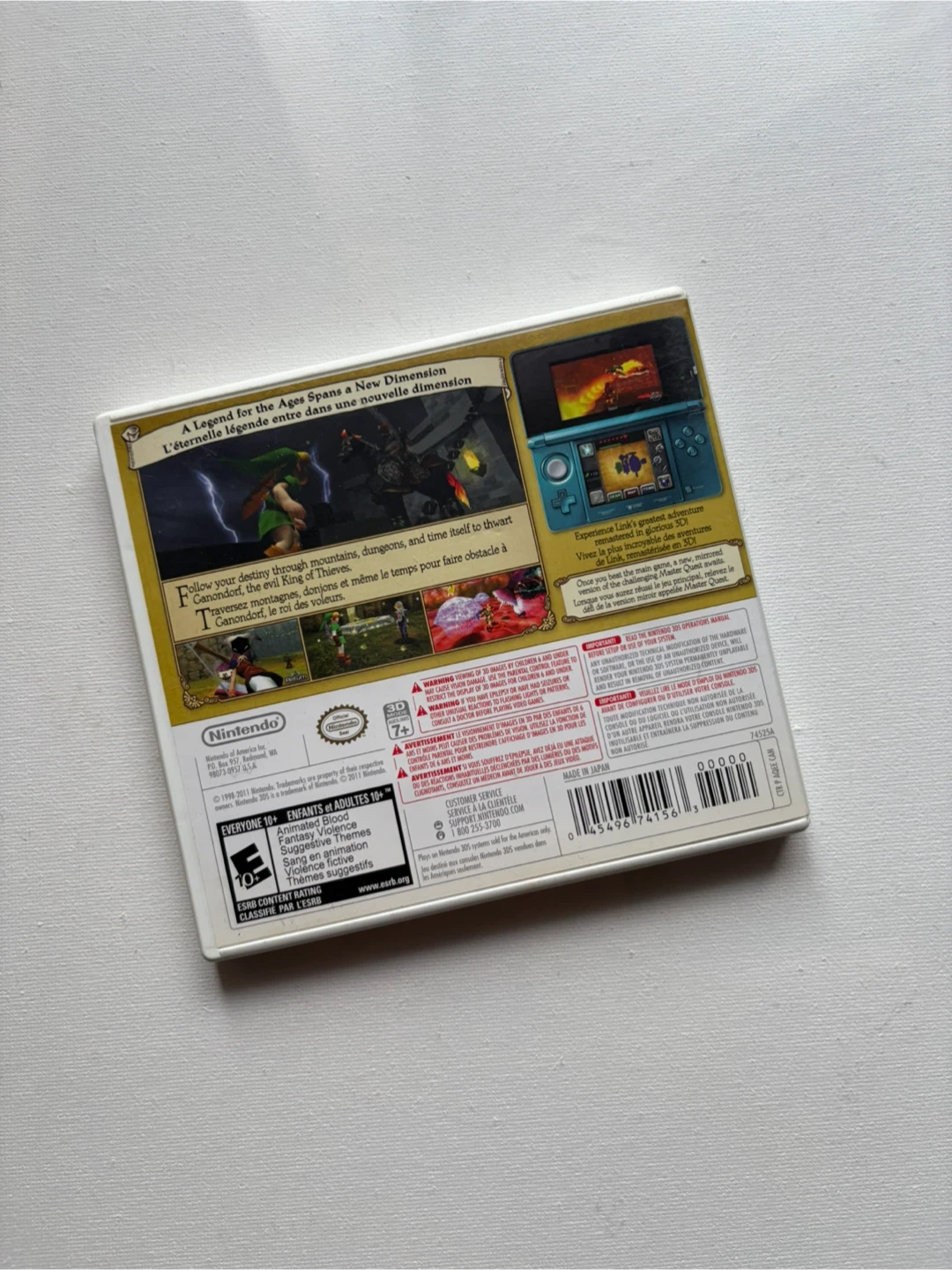 Zelda Ocarina of Time 3DS CIB Nintendo vintage - photo 3