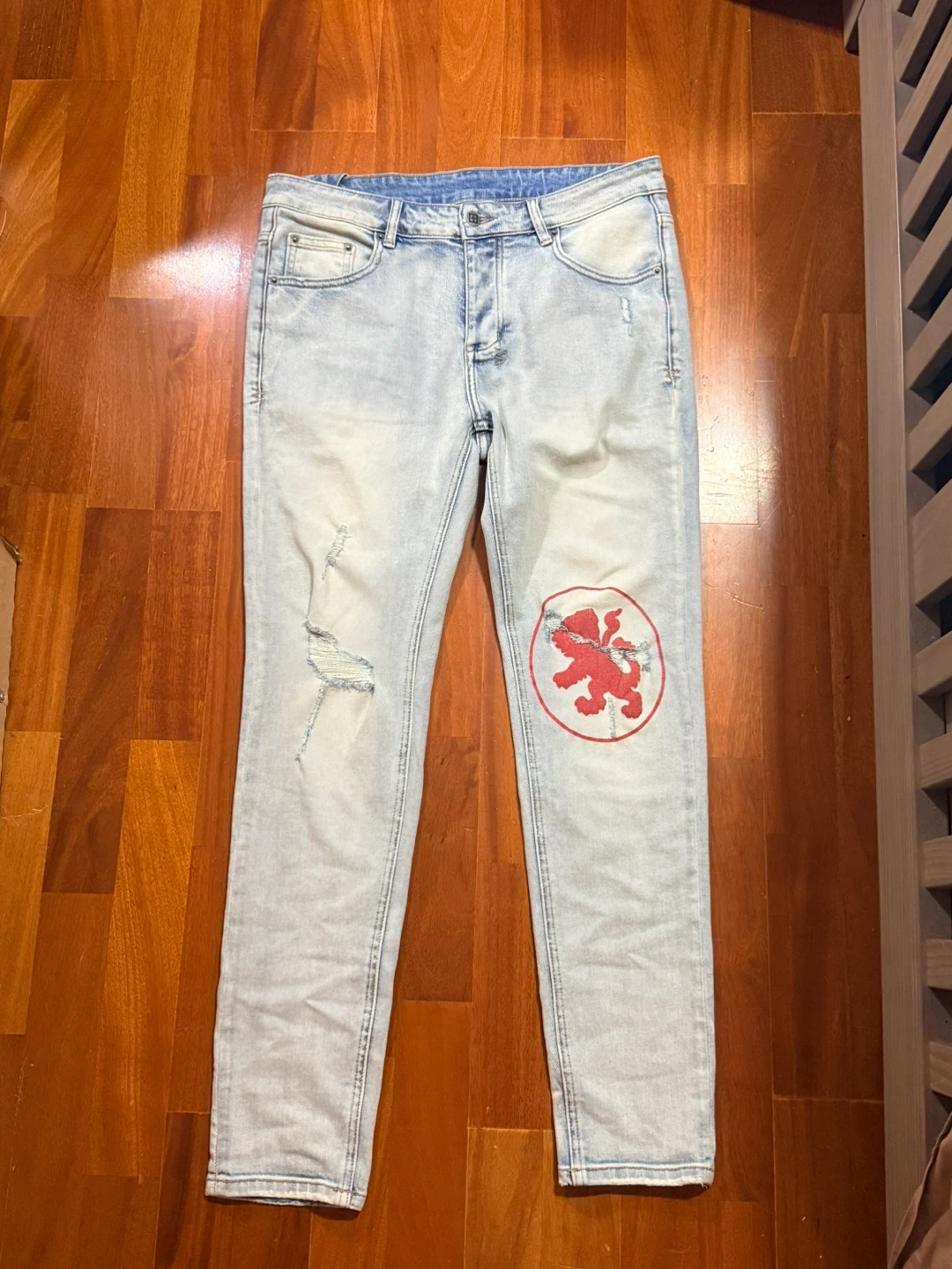 Ksubi Blue Chtitch Lion Jeans