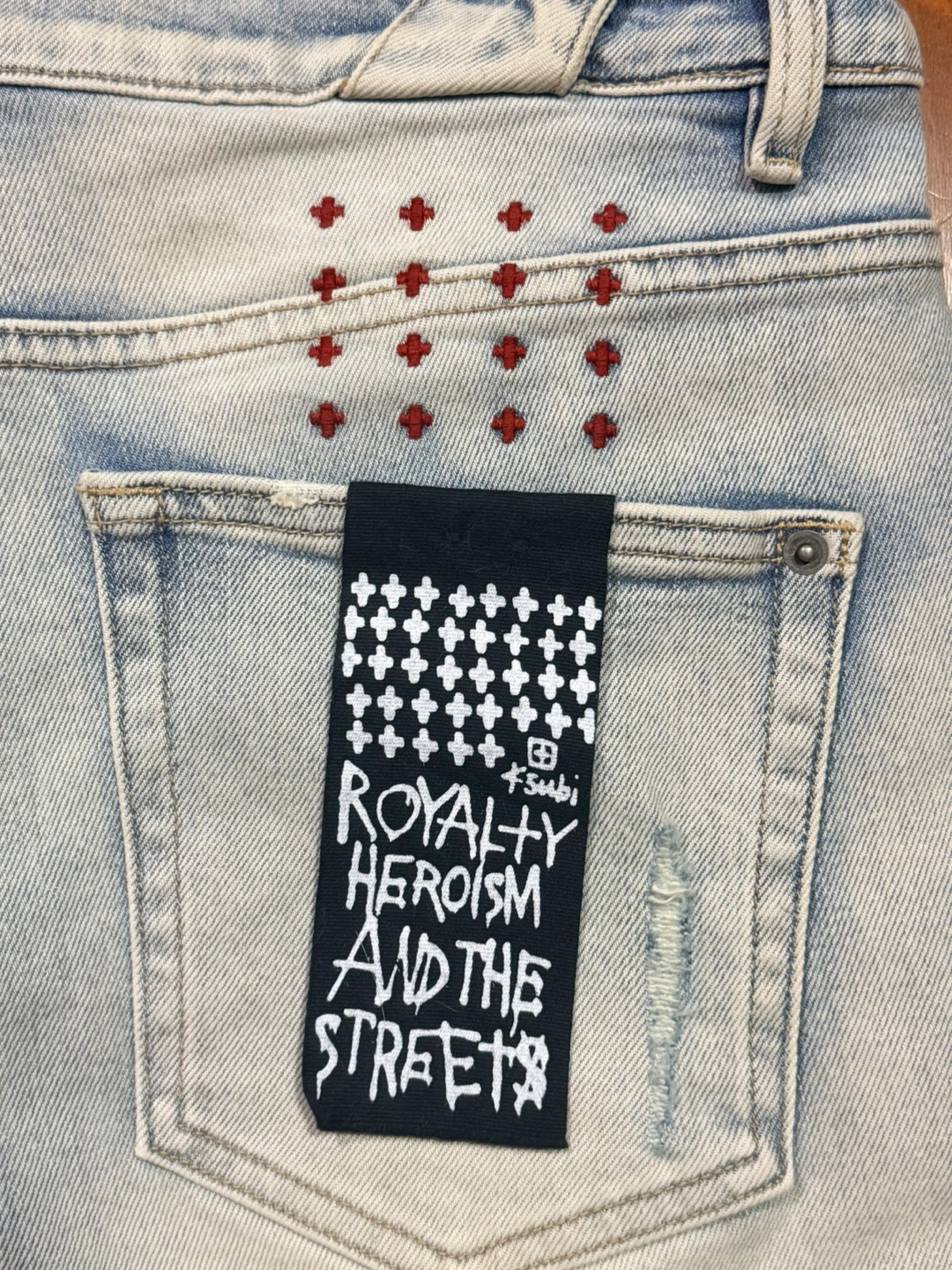 Ksubi Blue Chtitch Lion Jeans - photo 3