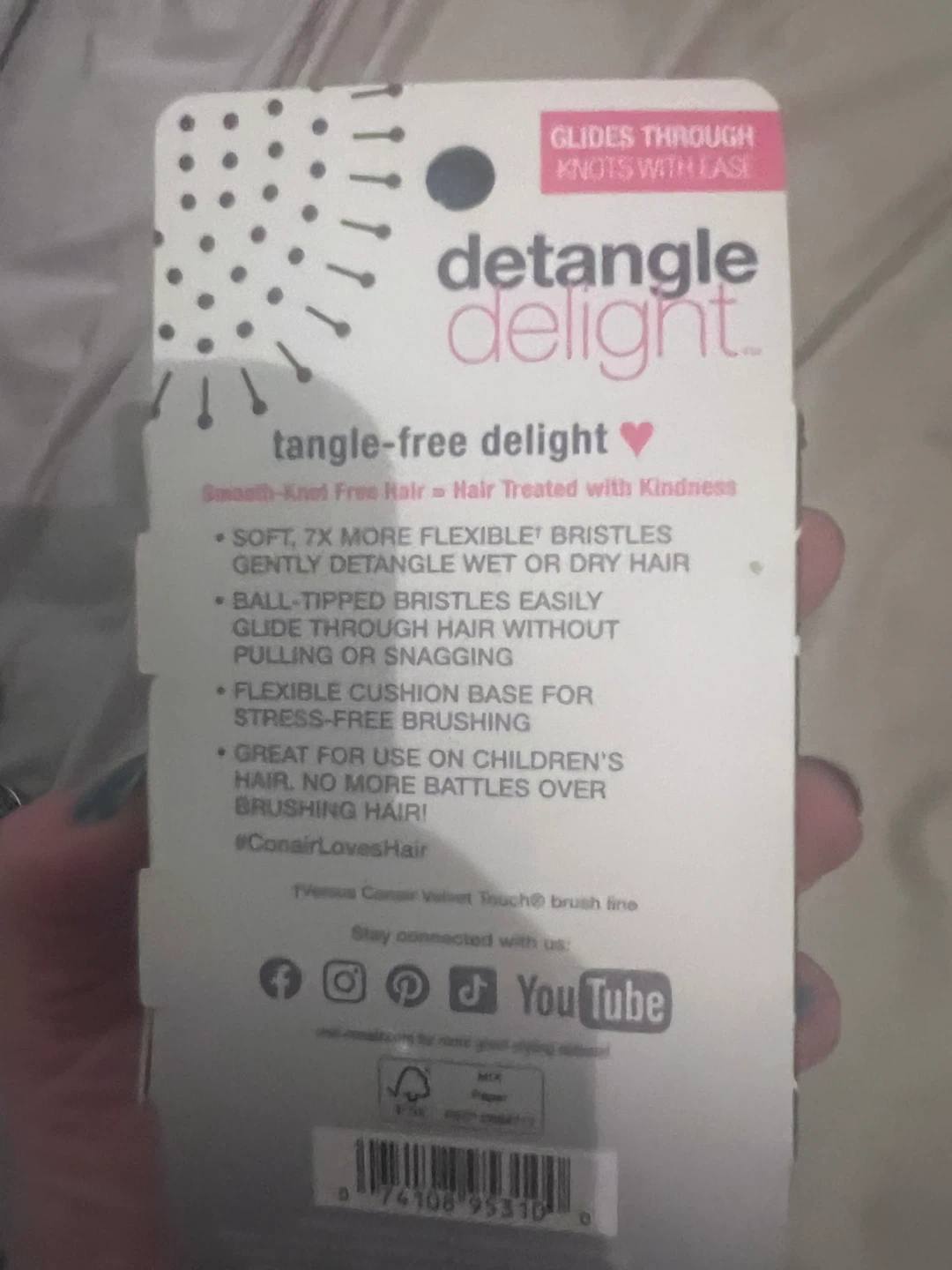 Conair Detangle Delight Hairbrush - photo 2