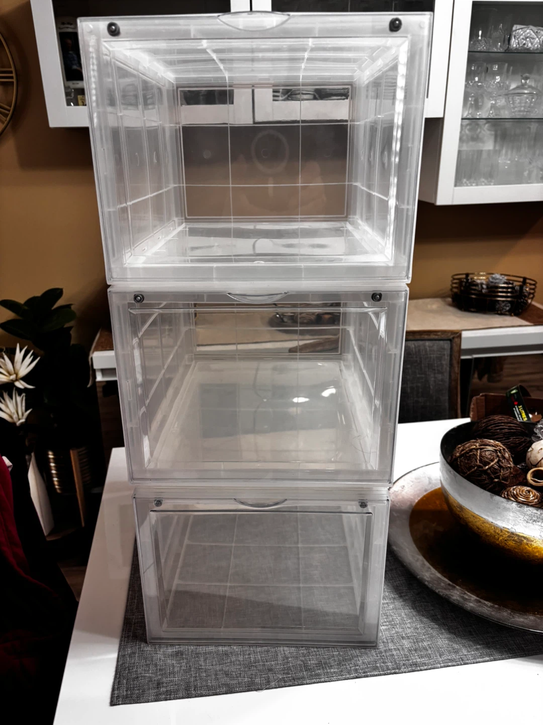 Clear Shoe Storage Boxes (Set of 3) - photo 2