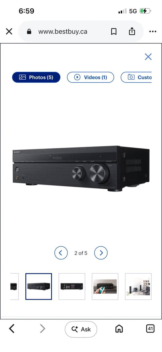 Sony STR-DH190 2.0 Bluetooth, A/B Speaker, Stereo Receiver - photo 2