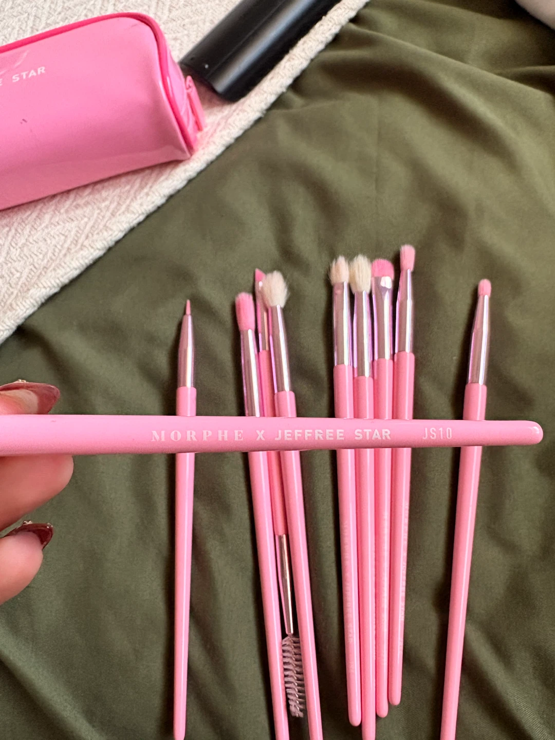Morphe x Jeffree Star Makeup Brush Set with Pink Bag - photo 3