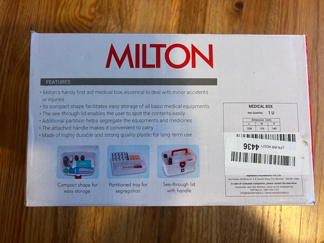 Milton Medical Box First Aid Kit - photo 4