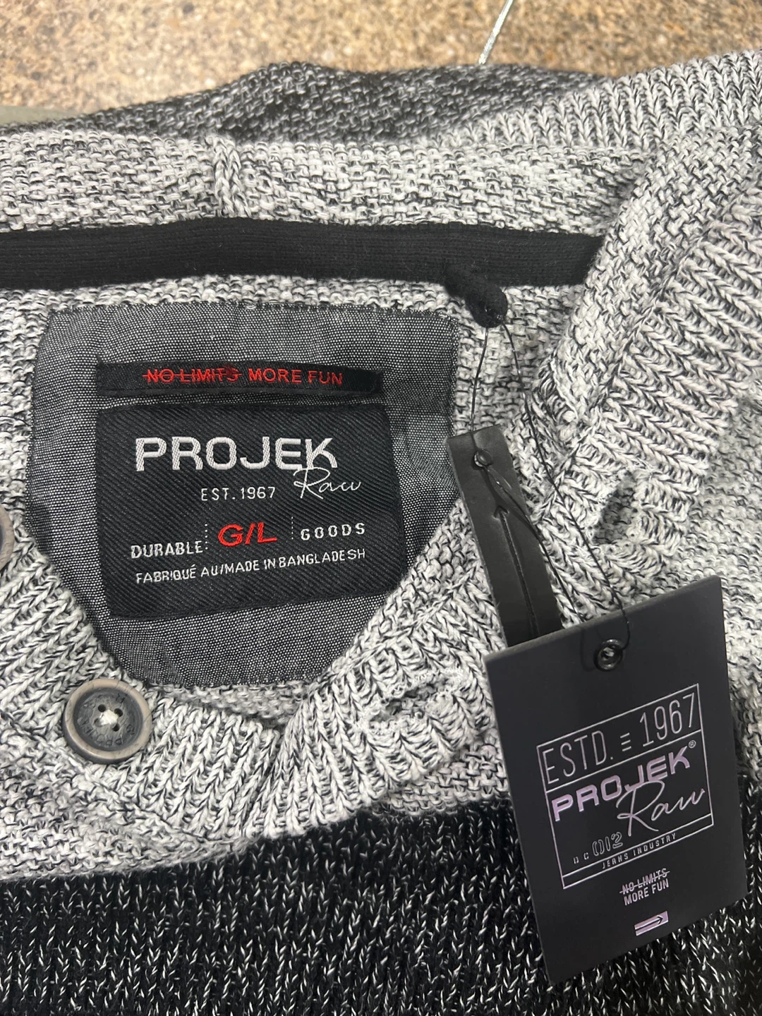 PROJEK Raw Grey Ombre Knit Hoodie - photo 4