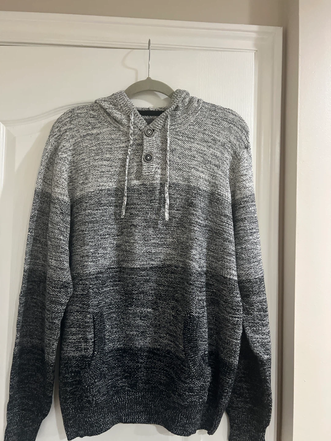 PROJEK Raw Grey Ombre Knit Hoodie - photo 2