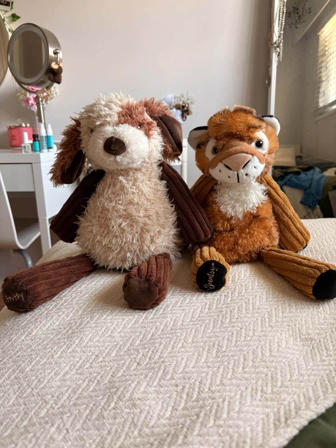 Scentsy Buddy Dog and Tiger Plushies