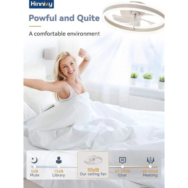 Indoor Matte White Flush Mount Ceiling Fan - photo 2