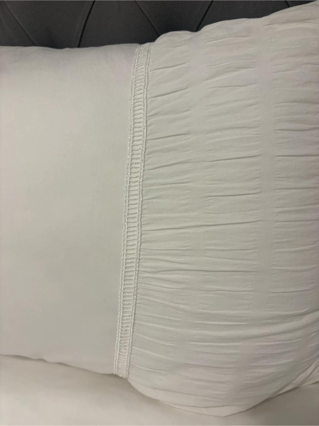 White Textured Duvet Cover Set