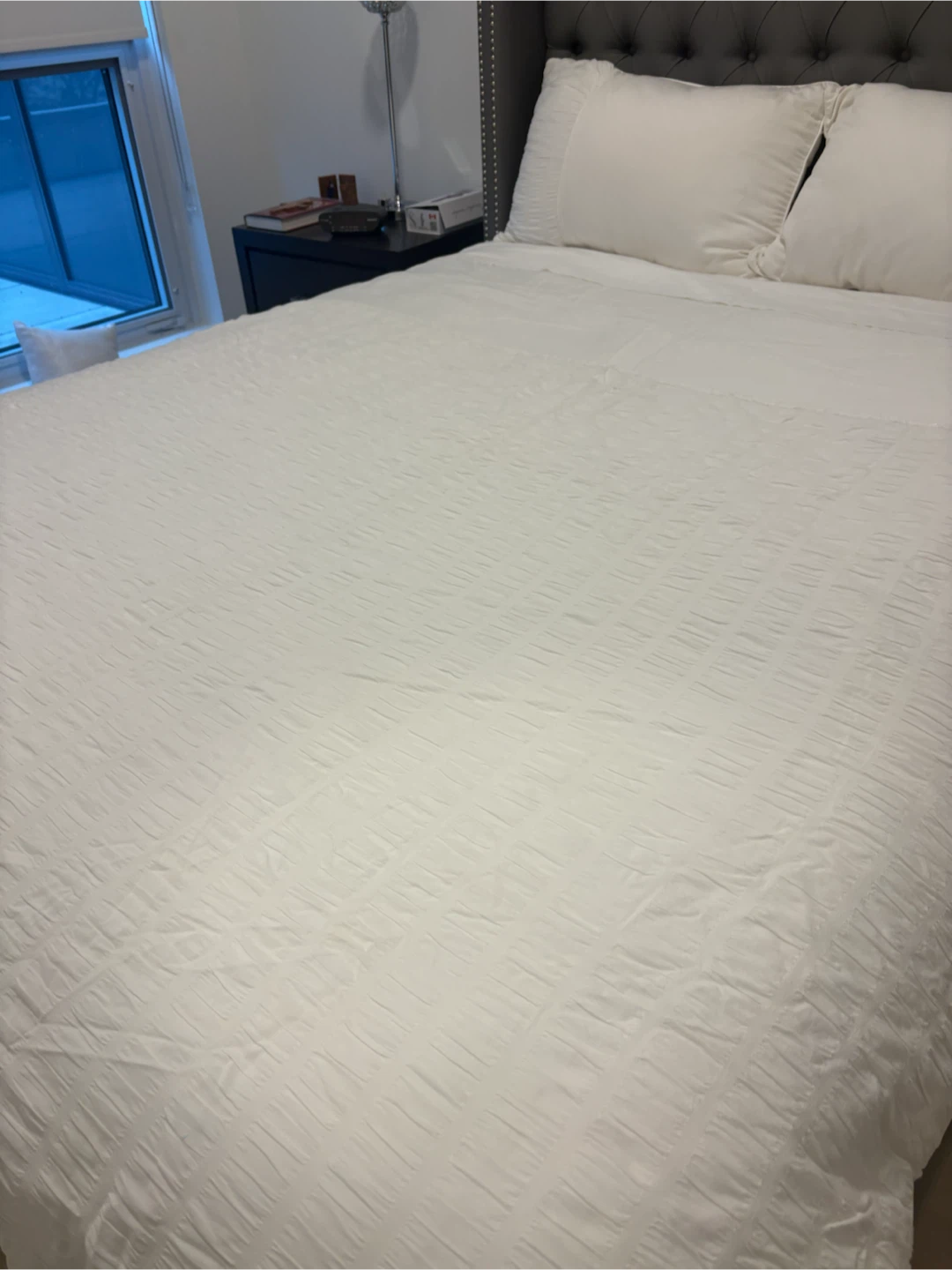 White Textured Duvet Cover Set - photo 4