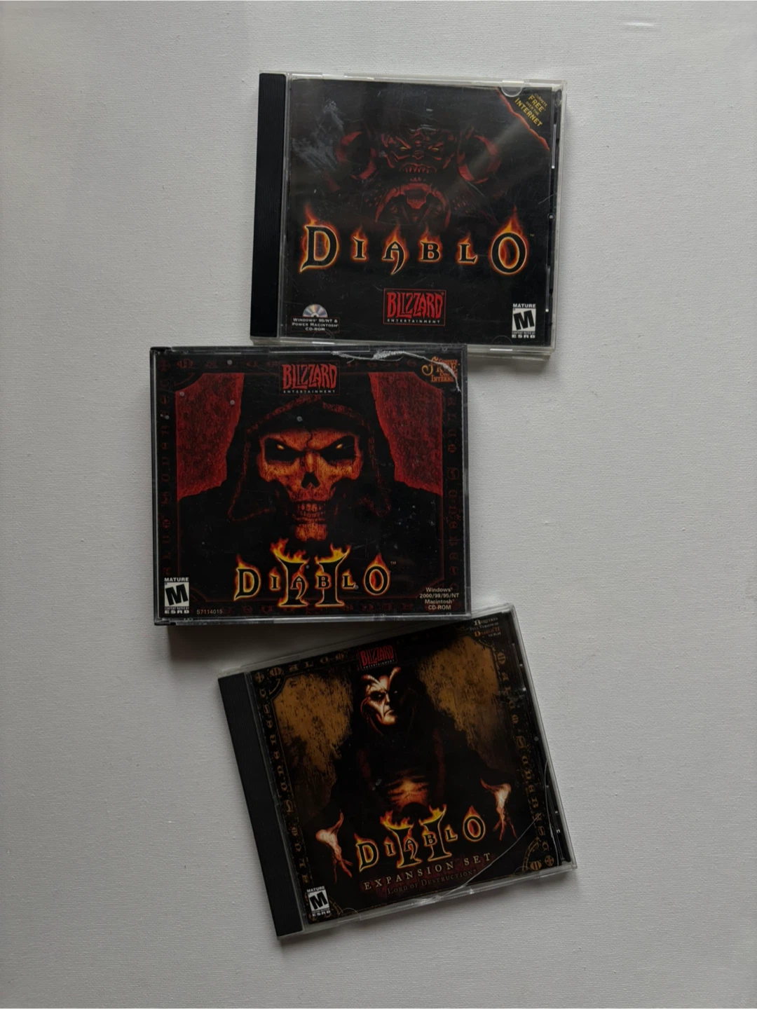 Diablo I & Diablo II PC video games + Expansion set