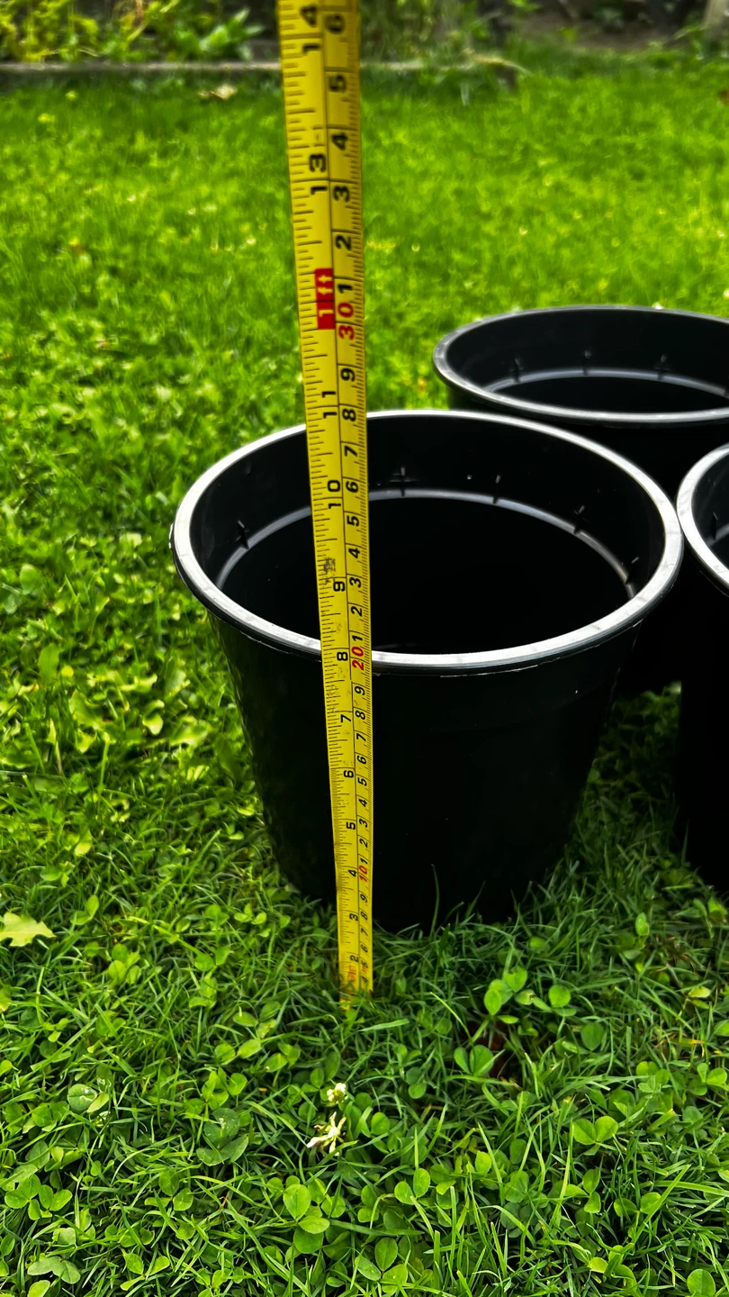 3 Black Plastic Plant Pots - photo 5