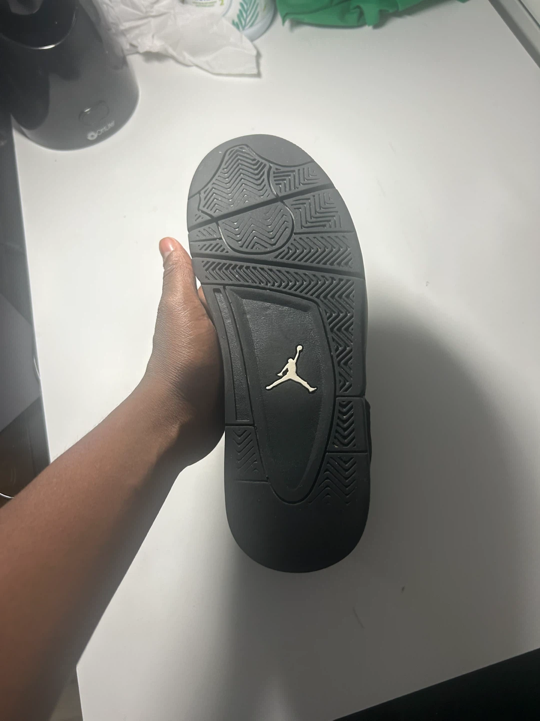 Chaussures Jordan 4 Noir size 8.5us Men- Women 10us - photo 2