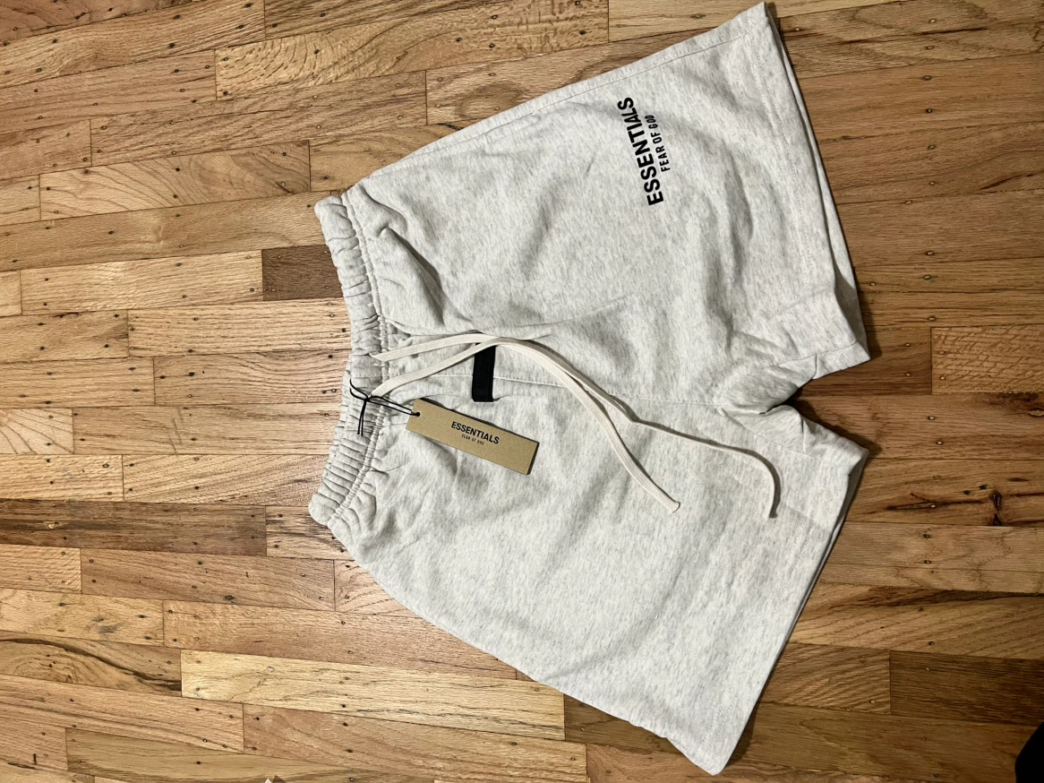 Fear of God Essentials Light Grey Sweat Shorts Size M